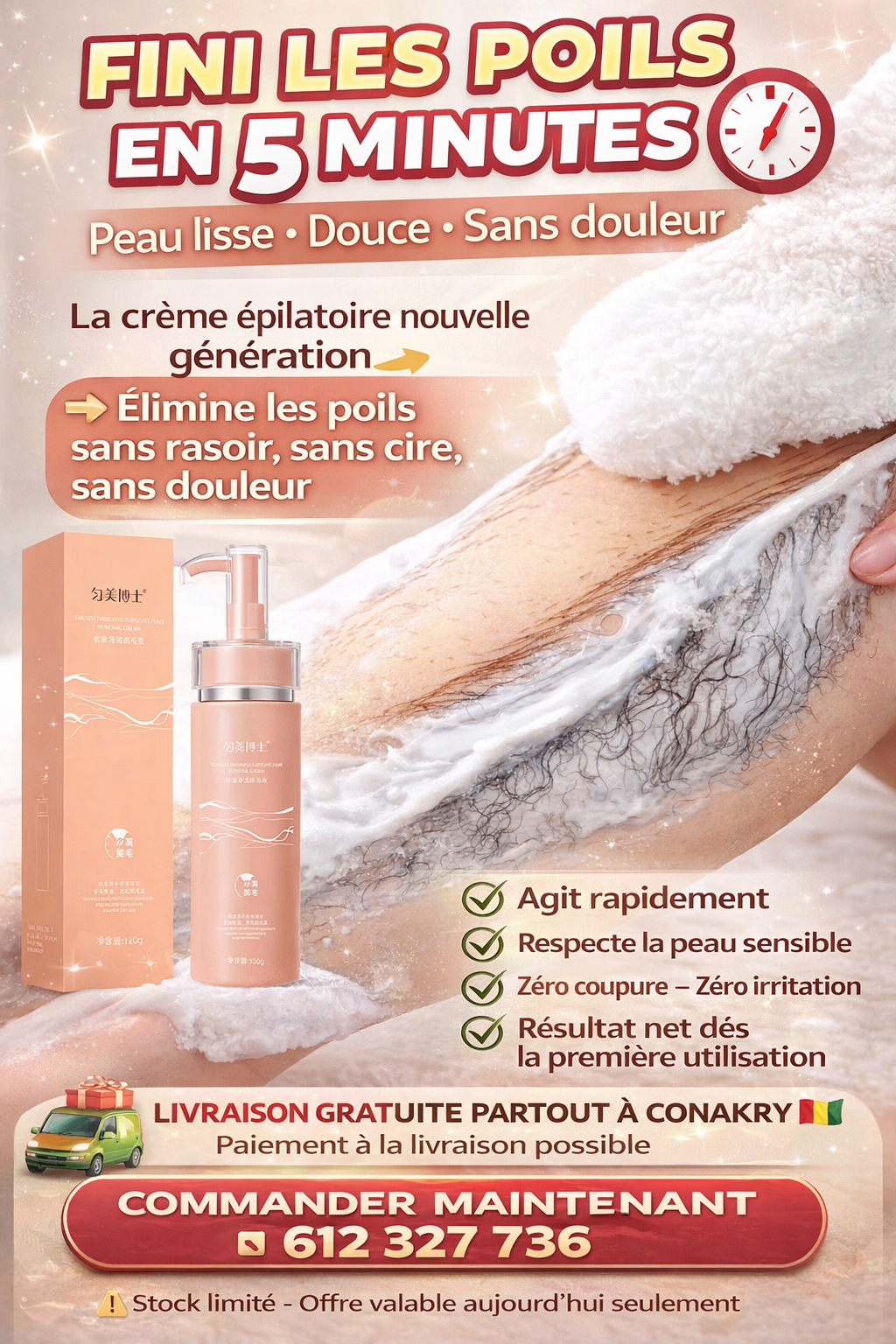 Crème Dépilatoire Naturelle & Apaisante